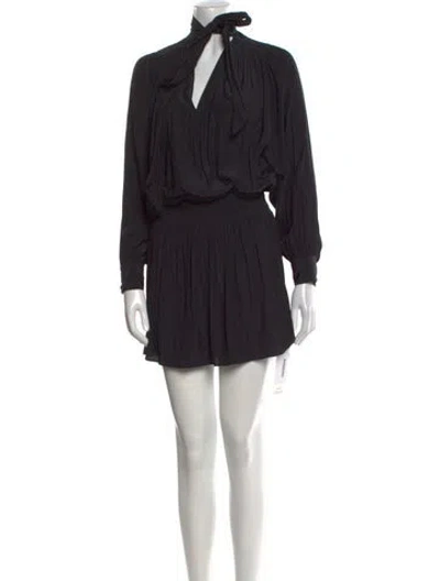 Pre-owned Ramy Brook Cowl Neck Mini Dress In Black