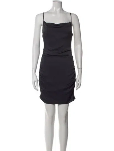 Pre-owned Ramy Brook Cowl Neck Mini Dress In Black