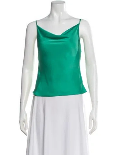 Pre-owned Ramy Brook Cowl Neck Sleeveless Top In Green