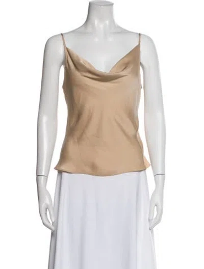 Pre-owned Ramy Brook Cowl Neck Sleeveless Top In Neutral