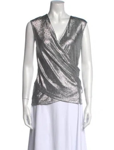 Pre-owned Ramy Brook Cowl Neck Sleeveless Top W/ Tags In Gray