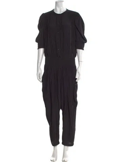 Pre-owned Ramy Brook Crew Neck Jumpsuit In Black
