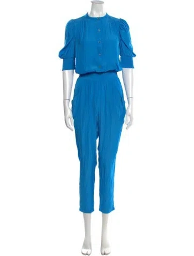 Pre-owned Ramy Brook Crew Neck Jumpsuit In Blue