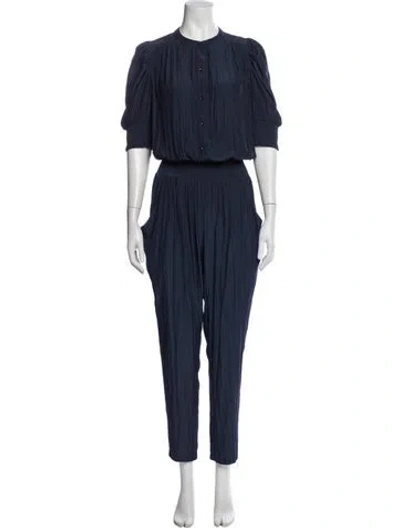 Pre-owned Ramy Brook Crew Neck Jumpsuit In Blue