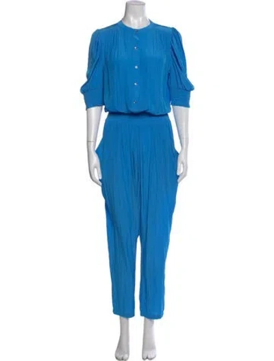Pre-owned Ramy Brook Crew Neck Jumpsuit In Blue