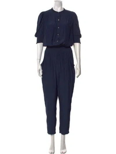 Pre-owned Ramy Brook Crew Neck Jumpsuit In Blue