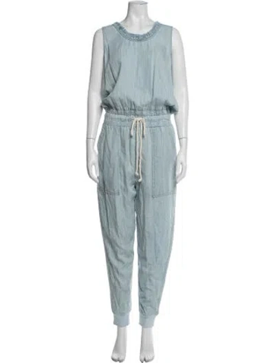Pre-owned Ramy Brook Crew Neck Jumpsuit In Blue