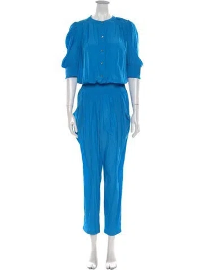 Pre-owned Ramy Brook Crew Neck Jumpsuit W/ Tags In Blue