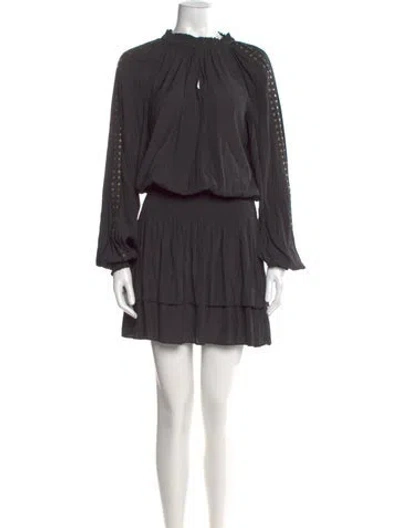 Pre-owned Ramy Brook Crew Neck Knee-length Dress In Gray