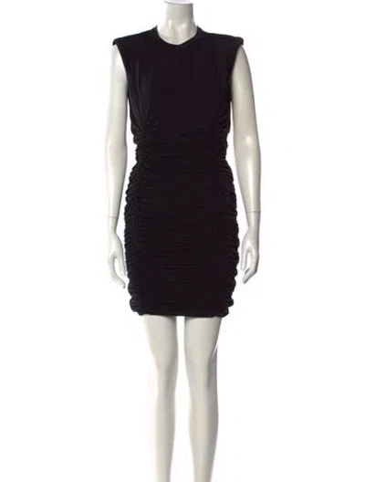 Pre-owned Ramy Brook Crew Neck Mini Dress In Black