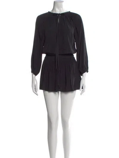 Pre-owned Ramy Brook Crew Neck Mini Dress In Black
