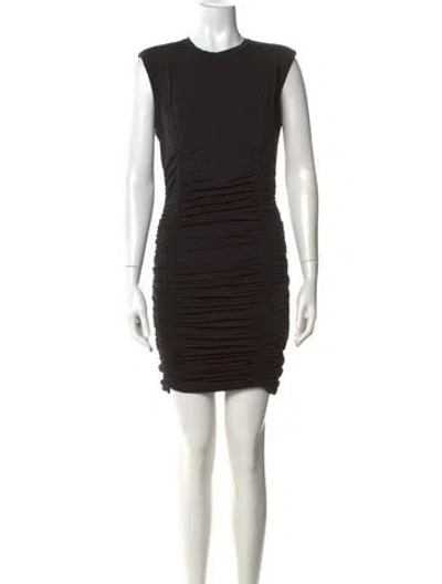 Pre-owned Ramy Brook Crew Neck Mini Dress In Black
