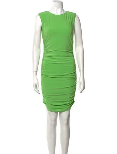 Pre-owned Ramy Brook Crew Neck Mini Dress In Green