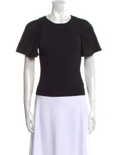 Pre-owned Ramy Brook Crew Neck Short Sleeve T-shirt In Black