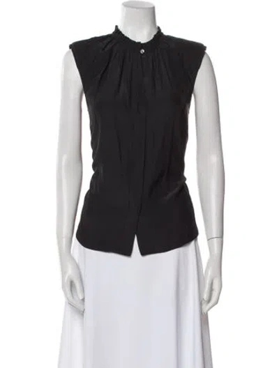 Pre-owned Ramy Brook Crew Neck Sleeveless Top In Black