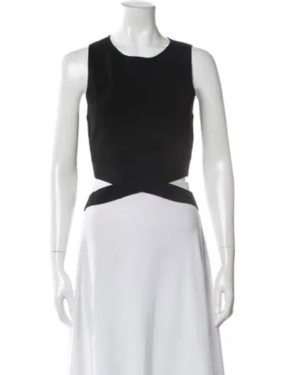 Pre-owned Ramy Brook Crew Neck Sleeveless Top In Black
