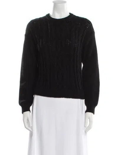 Pre-owned Ramy Brook Crew Neck Sweater In Black