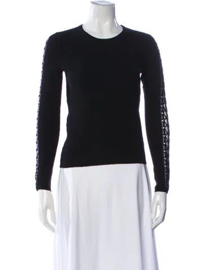 Pre-owned Ramy Brook Crew Neck Sweater In Black