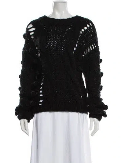 Pre-owned Ramy Brook Crew Neck Sweater In Black