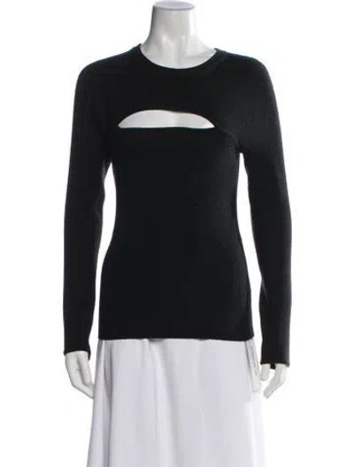 Pre-owned Ramy Brook Crew Neck Sweater In Black