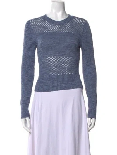 Pre-owned Ramy Brook Crew Neck Sweater In Blue