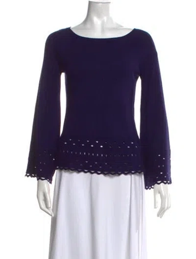 Pre-owned Ramy Brook Crew Neck Sweater In Blue