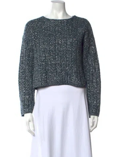 Pre-owned Ramy Brook Crew Neck Sweater In Blue