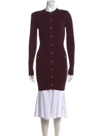 Pre-owned Ramy Brook Crew Neck Sweater In Burgundy