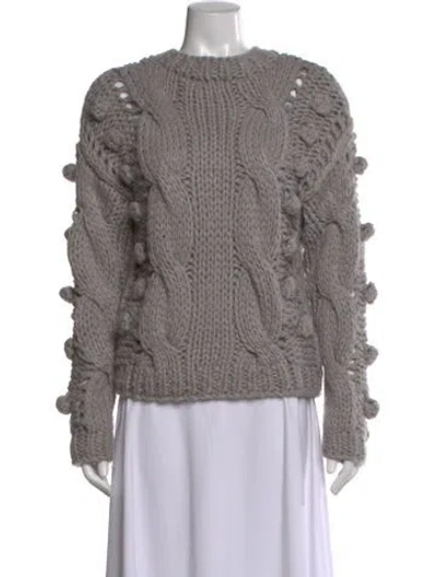 Pre-owned Ramy Brook Crew Neck Sweater In Gray