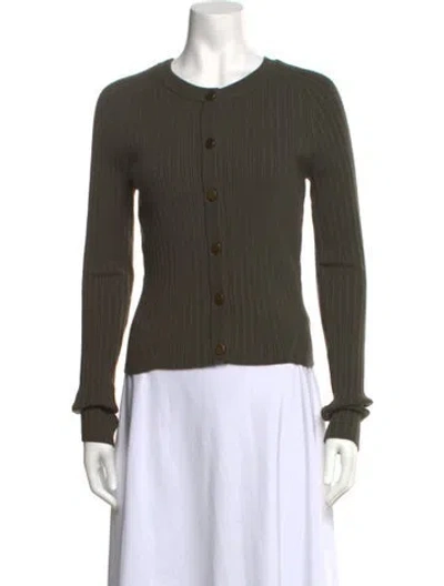 Pre-owned Ramy Brook Crew Neck Sweater In Green