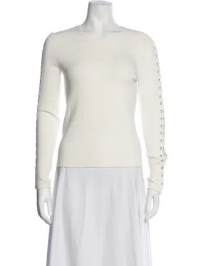 Pre-owned Ramy Brook Crew Neck Sweater In Neutrals