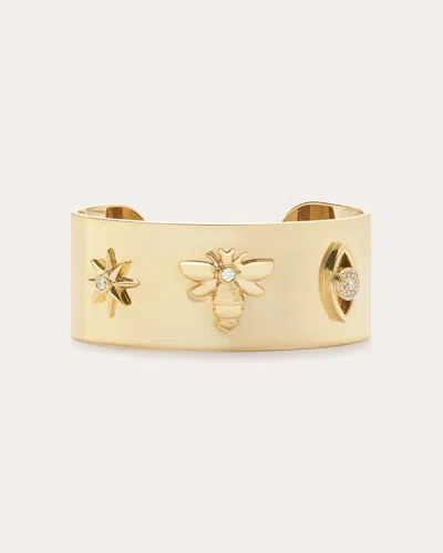 Ramy Brook Criste Pave Cuff Bracelet In Gold
