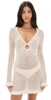 Ramy Brook Cassie Zigzag Long Sleeve Knit Cover-up Dress