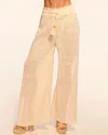 Ramy Brook Glora Tie Waist Wide Leg Crochet Cover-up Pants