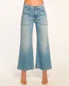 Ramy Brook Cropped Clifford Wide Leg Jean In Light Wash