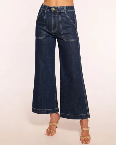 Ramy Brook Cropped Theodra Wide Leg Jean In Dark Wash