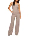 Ramy Brook Cyprus Embellished Halter Jumpsuit In Natural Rhinestone