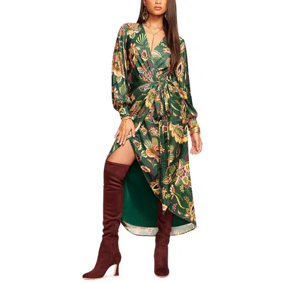 Ramy Brook Daisy Womens Floral Print Belted Maxi Dress In Multi