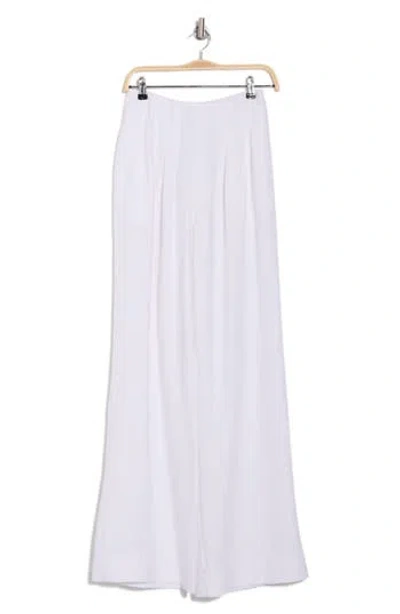 Ramy Brook Dalia Pleated Wide Leg Pants In White