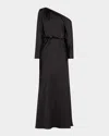 Ramy Brook Damiris One-shoulder Bias Gown In Black