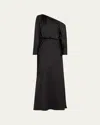 Ramy Brook Damiris One-shoulder Bias Gown In Black
