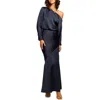 Ramy Brook Damiris Off-the-shoulder Gown In Navy