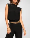 Ramy Brook Dani Womens Ruched Polyester Jumpsuit In Black