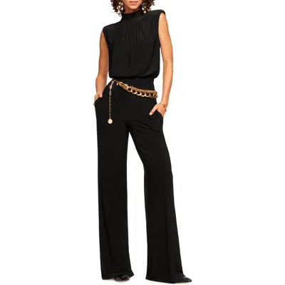 Ramy Brook Dani Womens Ruched Polyester Jumpsuit In Black