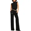 Ramy Brook Dani Womens Ruched Polyester Jumpsuit In Black
