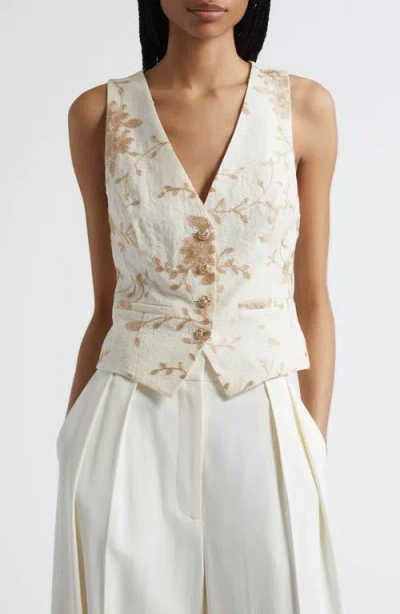 Ramy Brook Dara Embroidered Vest In White