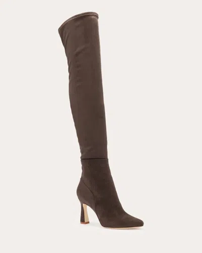 Ramy Brook Dara Suede Over-the-knee Boots In Chocolate Suede