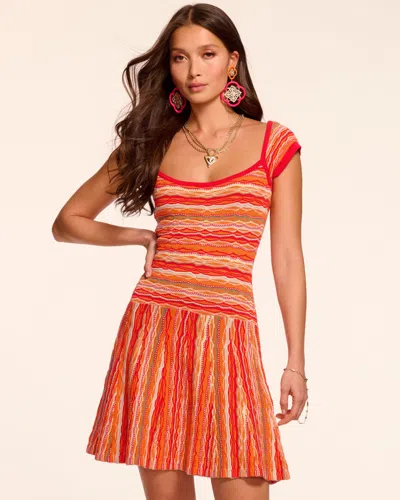 Ramy Brook Darya Knit Sleeveless Mini Dress In Orange