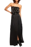 RAMY BROOK RAMY BROOK DECKER SATIN MAXI CARGO SKIRT