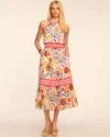 Ramy Brook Delia Floral Halter Neck Cotton Blend Dress